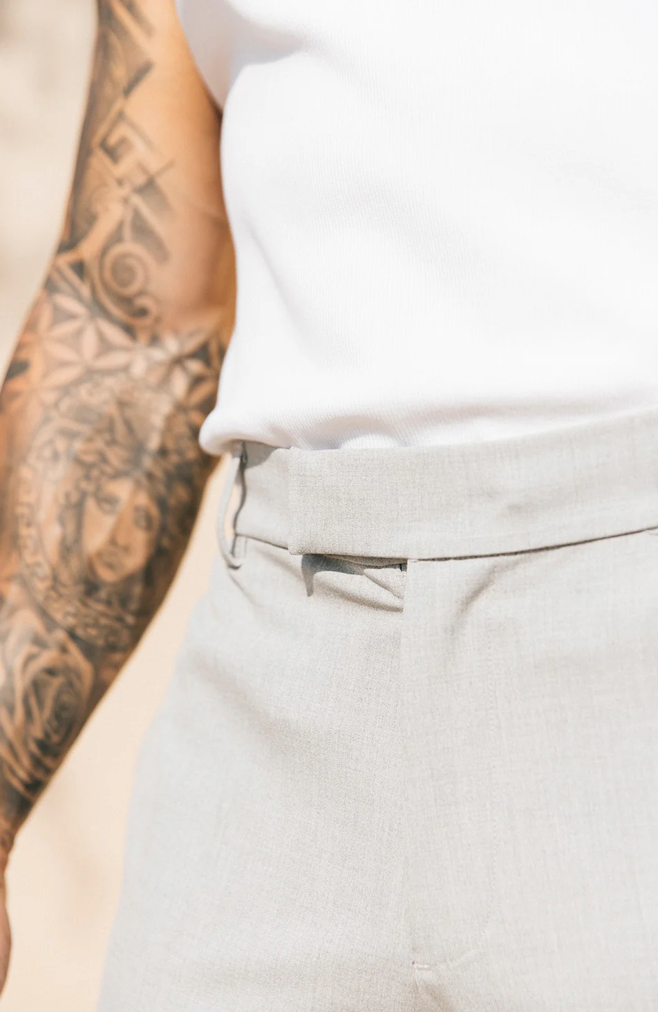Aster Tailored Stretch Fit Short in Grey - Image 3