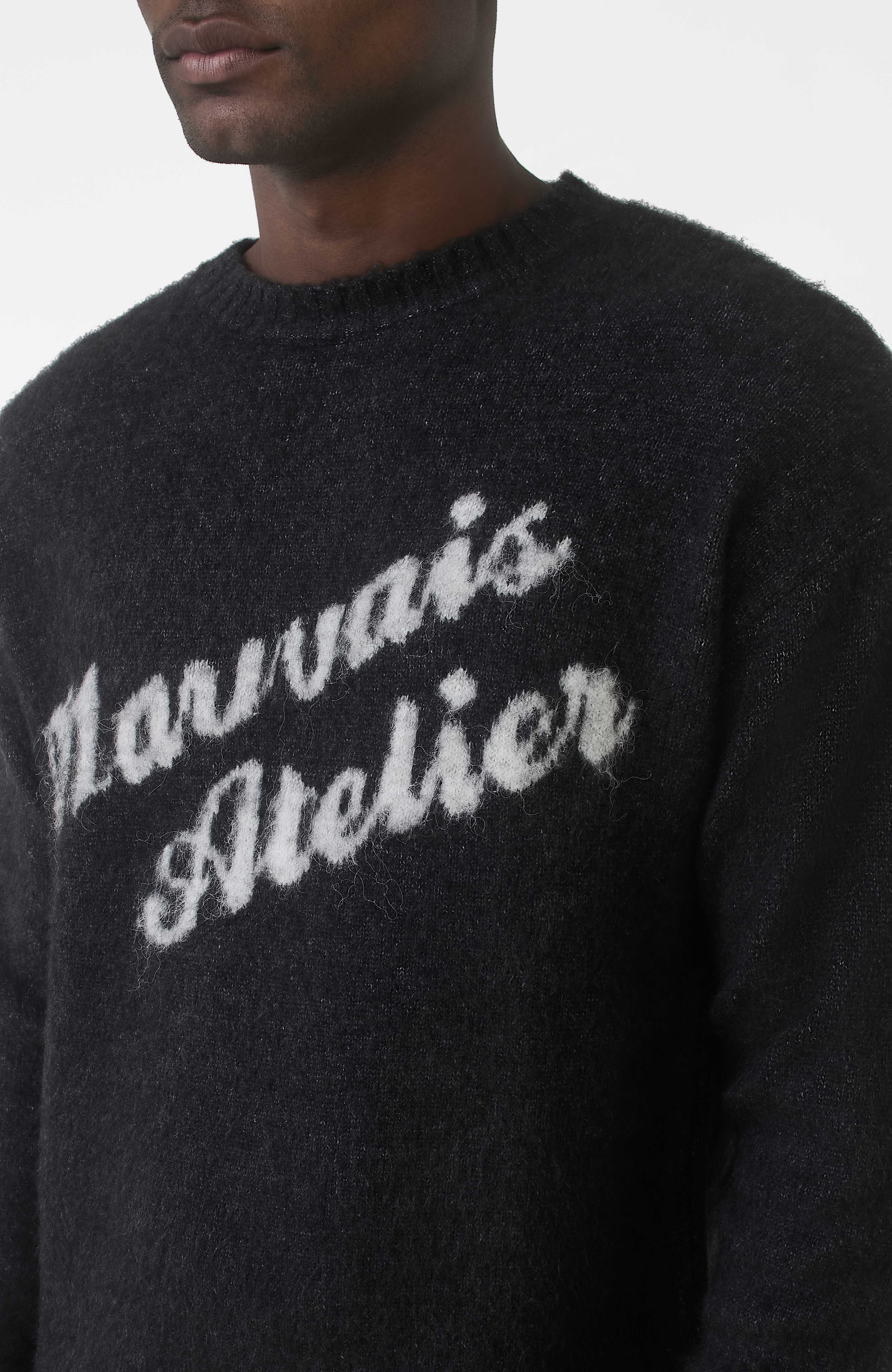 Atelier Oversized Brushed Knit Jumper in Charcoal - Image 5