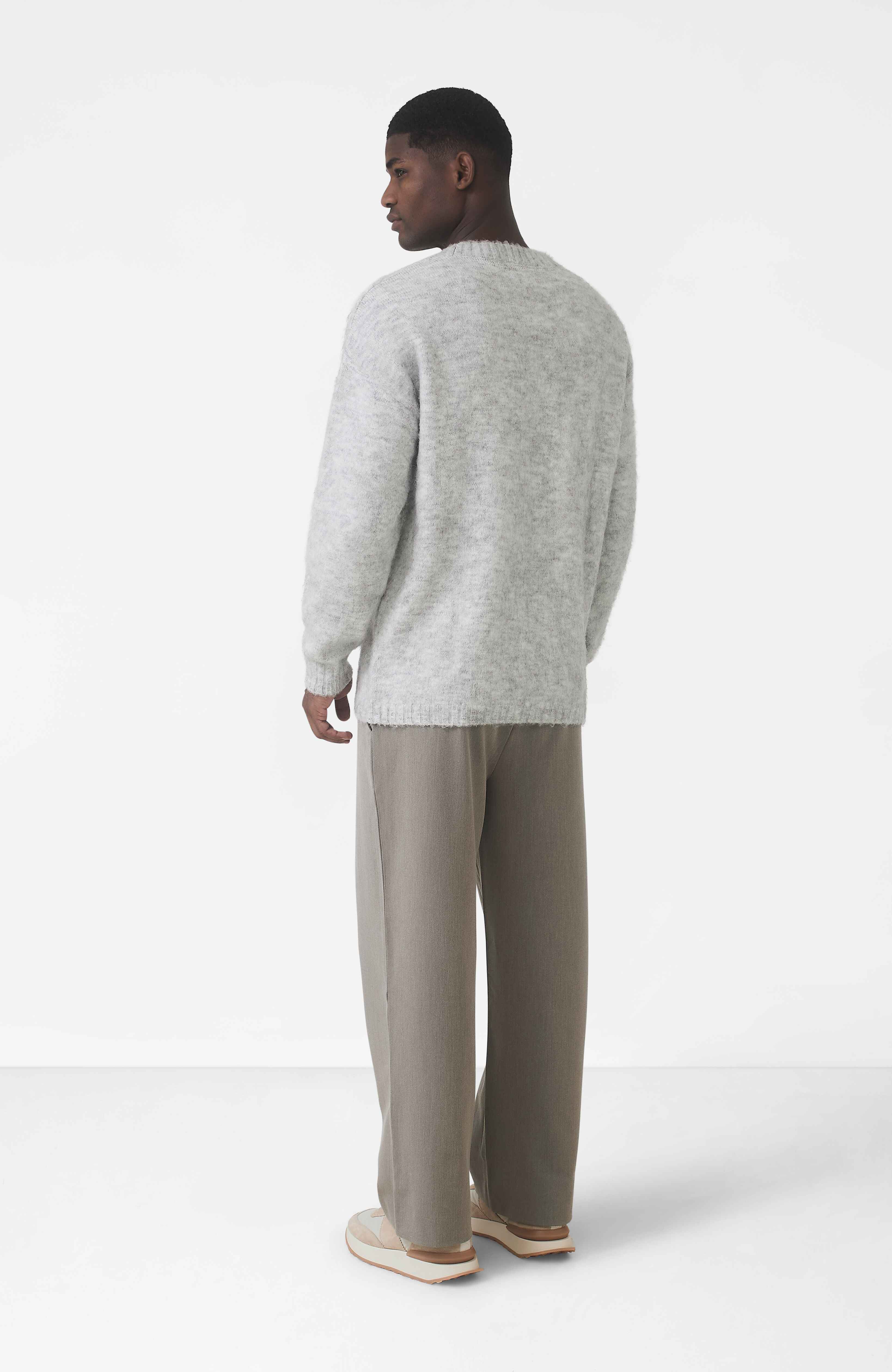 Atelier Oversized Brushed Knit Jumper in Grey - Image 4