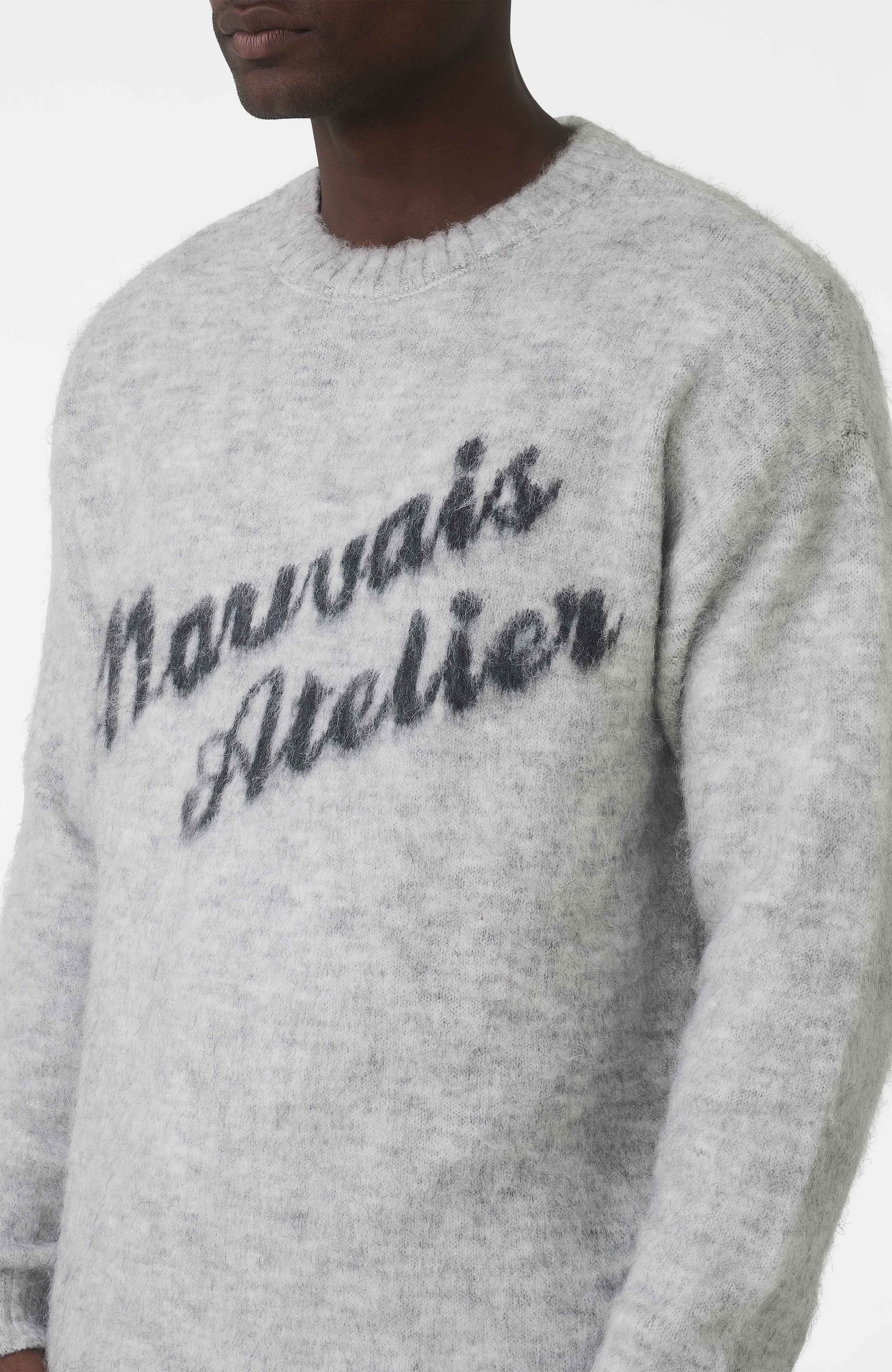 Atelier Oversized Brushed Knit Jumper in Grey - Image 5
