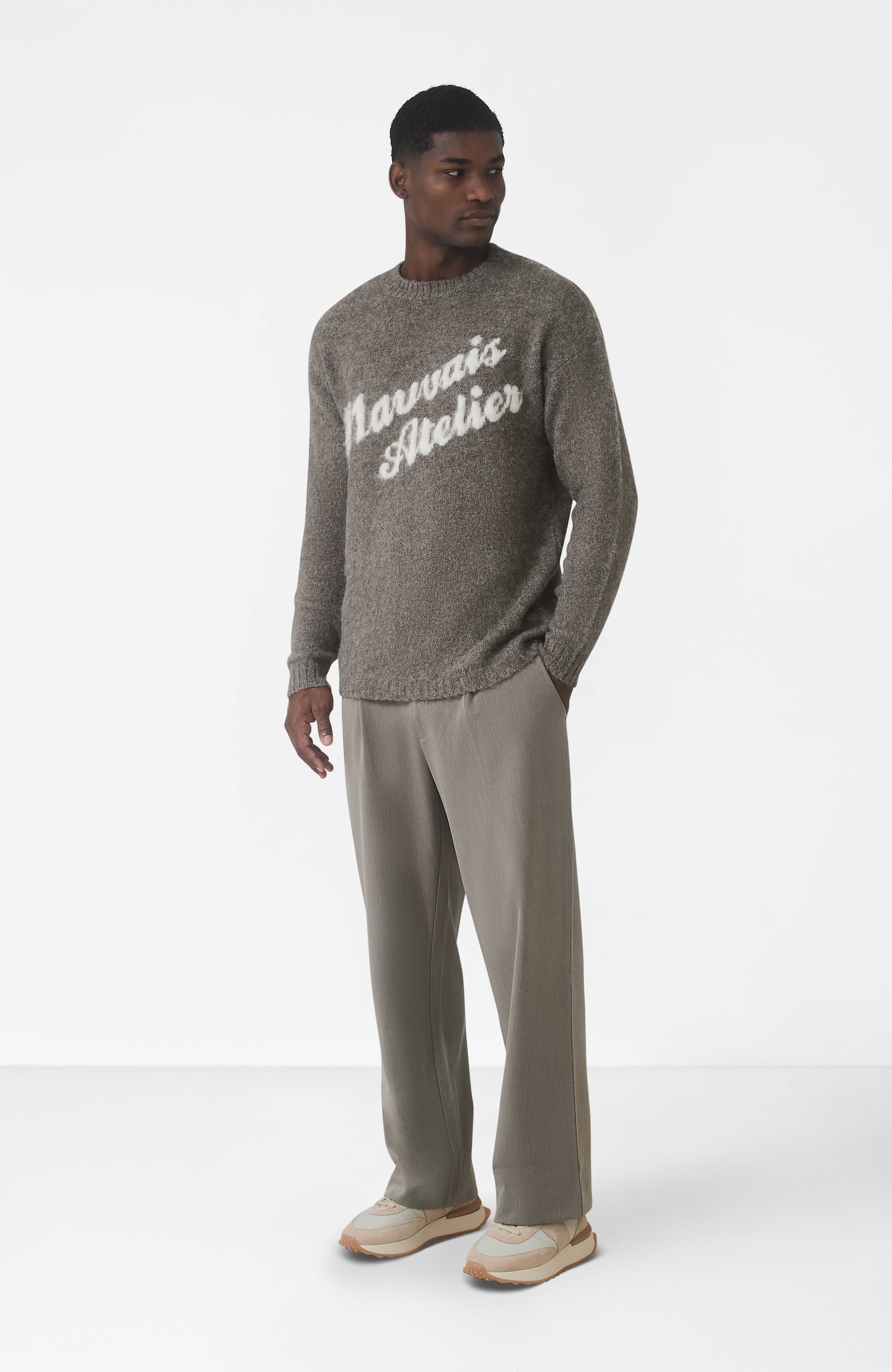 Atelier Oversized Brushed Knit Jumper in Truffle - Image 5