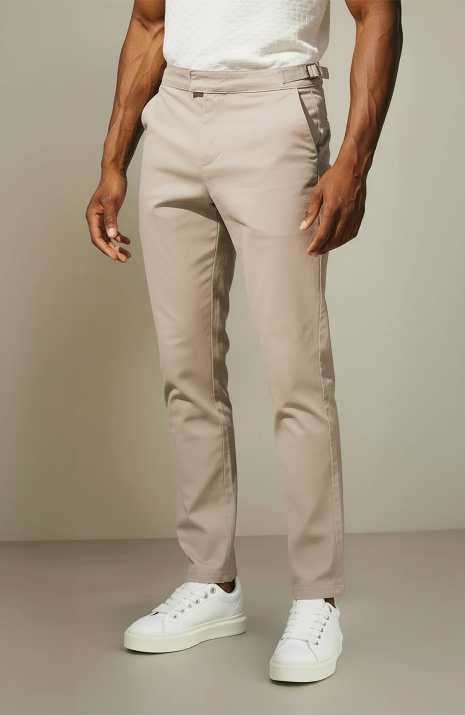 Beaufort Stretch Chinos in Beige - Image 4