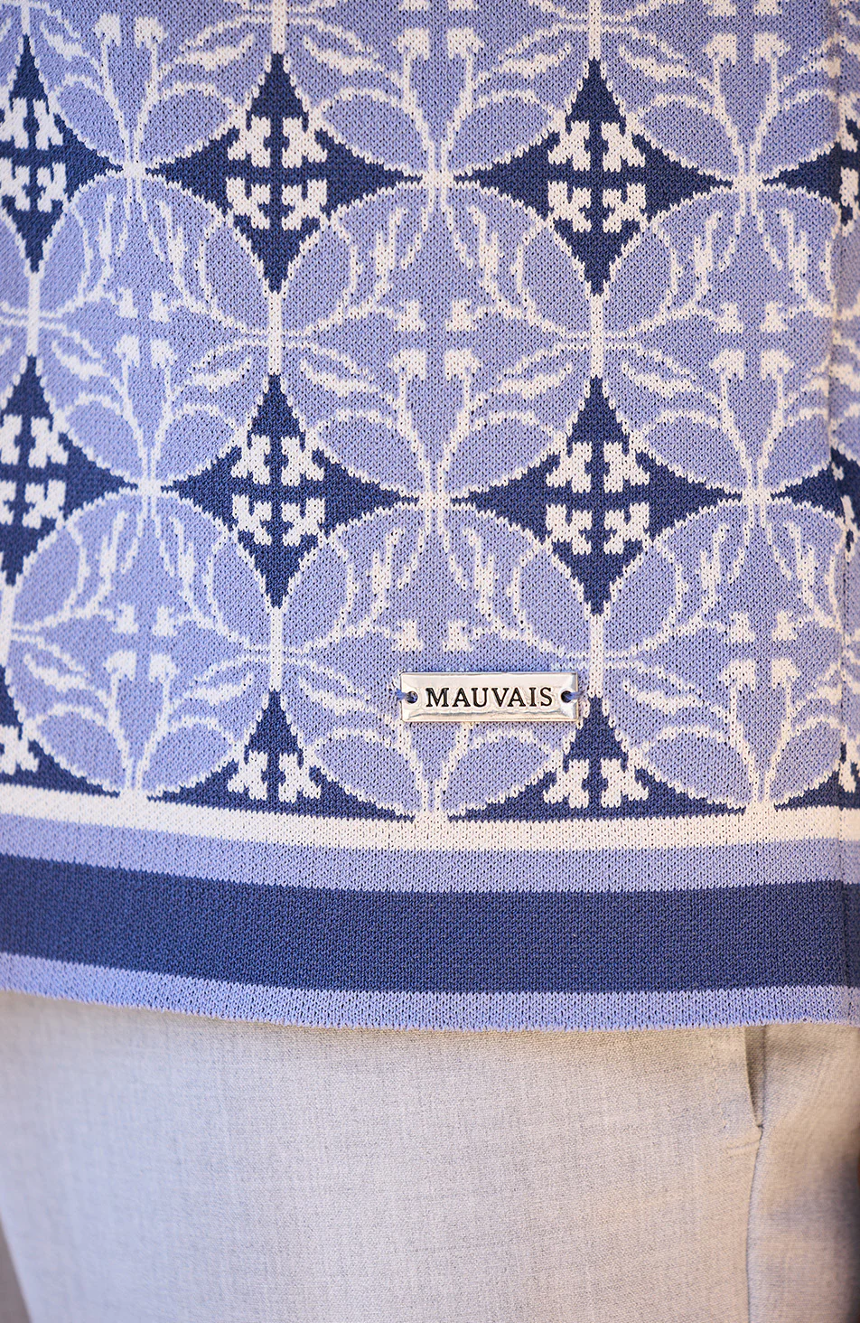 Cabo Slim Knit Shirt in Blue - Image 5