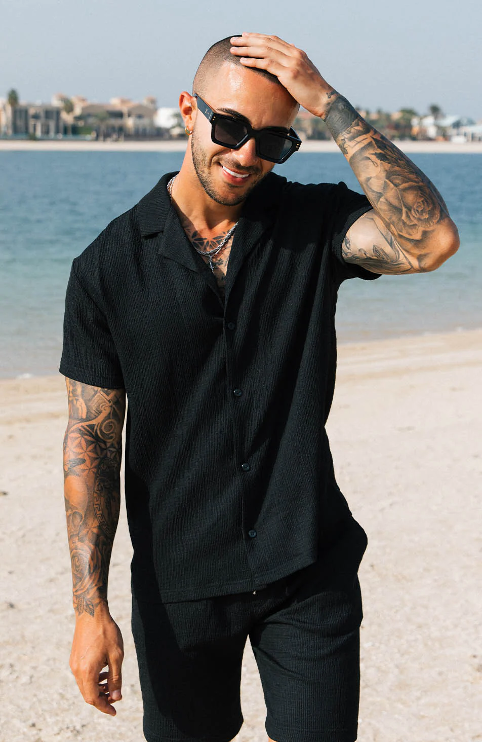 Eivissa Slim Stretch Shorts in Black - Image 6