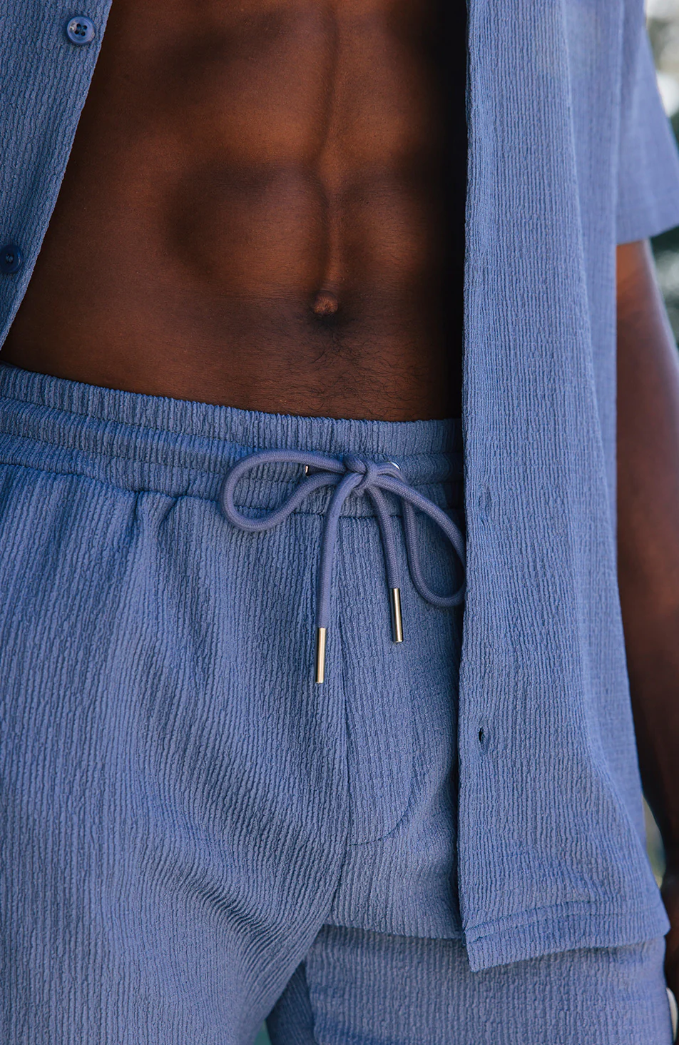 Eivissa Slim Stretch Shorts in Storm Blue - Image 3