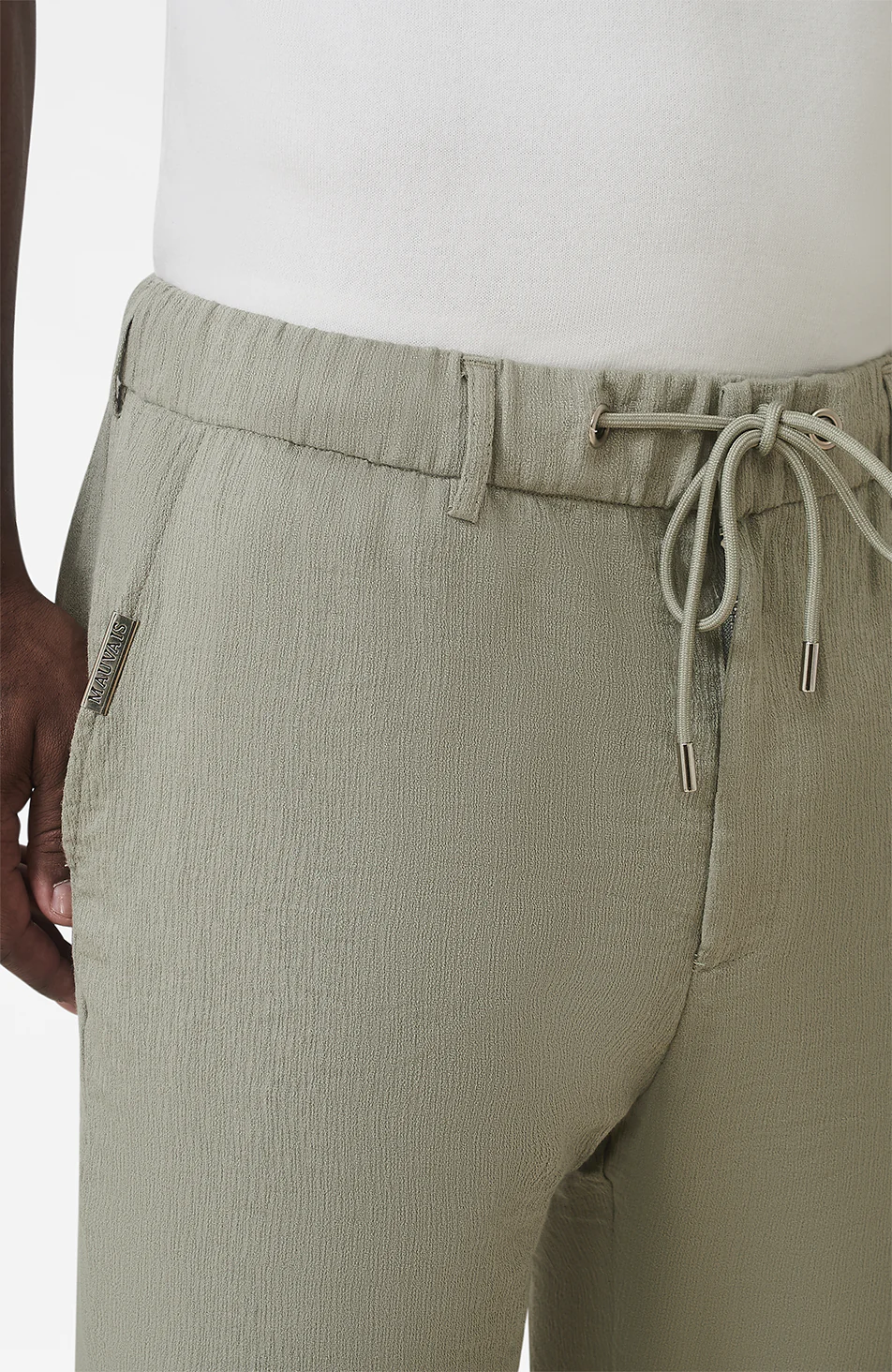 Fiorano Relaxed Fit Trousers in Sage - Image 5
