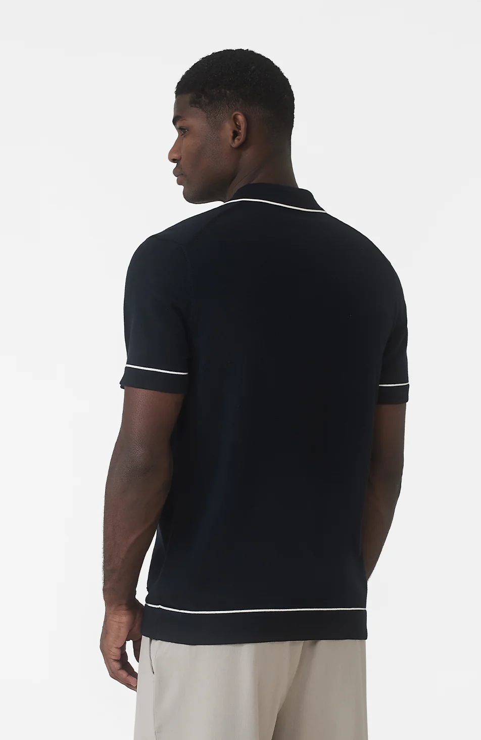 Luciano Knit Shirt in Navy - Image 6