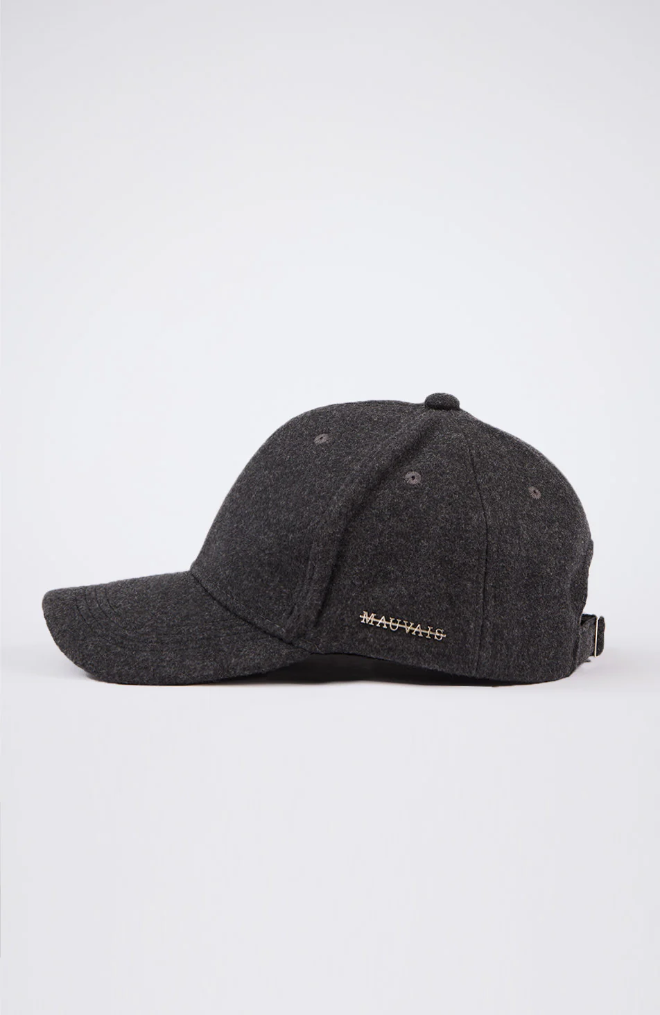 Melton Wool Cap in Dark Grey - Image 4