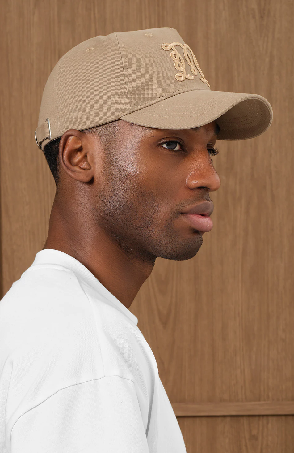 Monogram Trucker Cap in Beige - Image 3