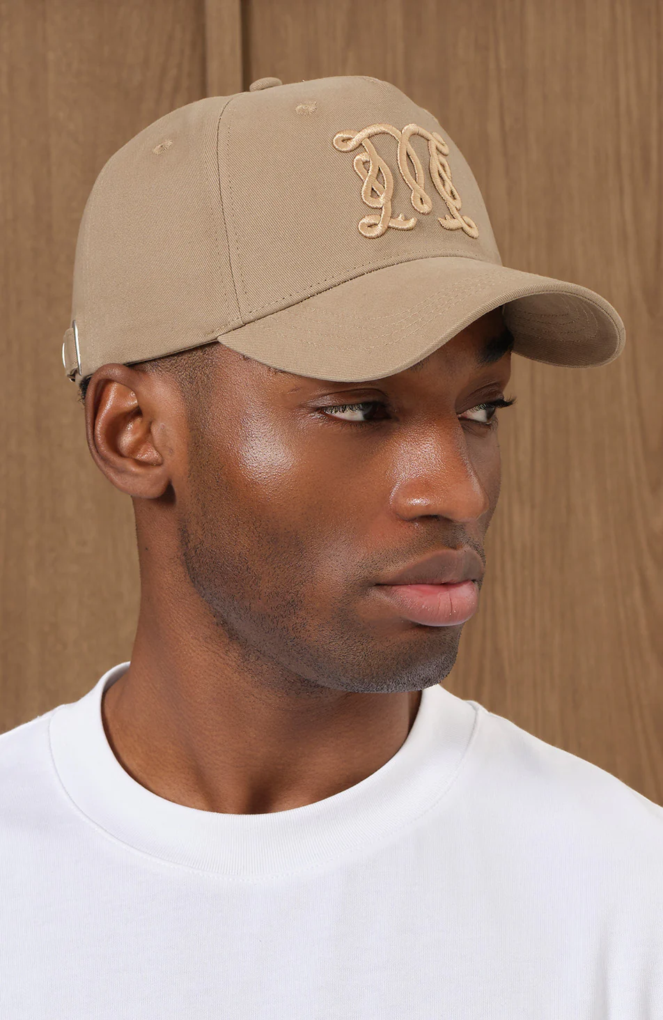 Monogram Trucker Cap in Beige - Image 4