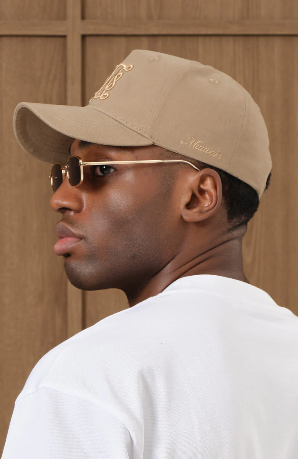 Monogram Trucker Cap in Beige - Image 5