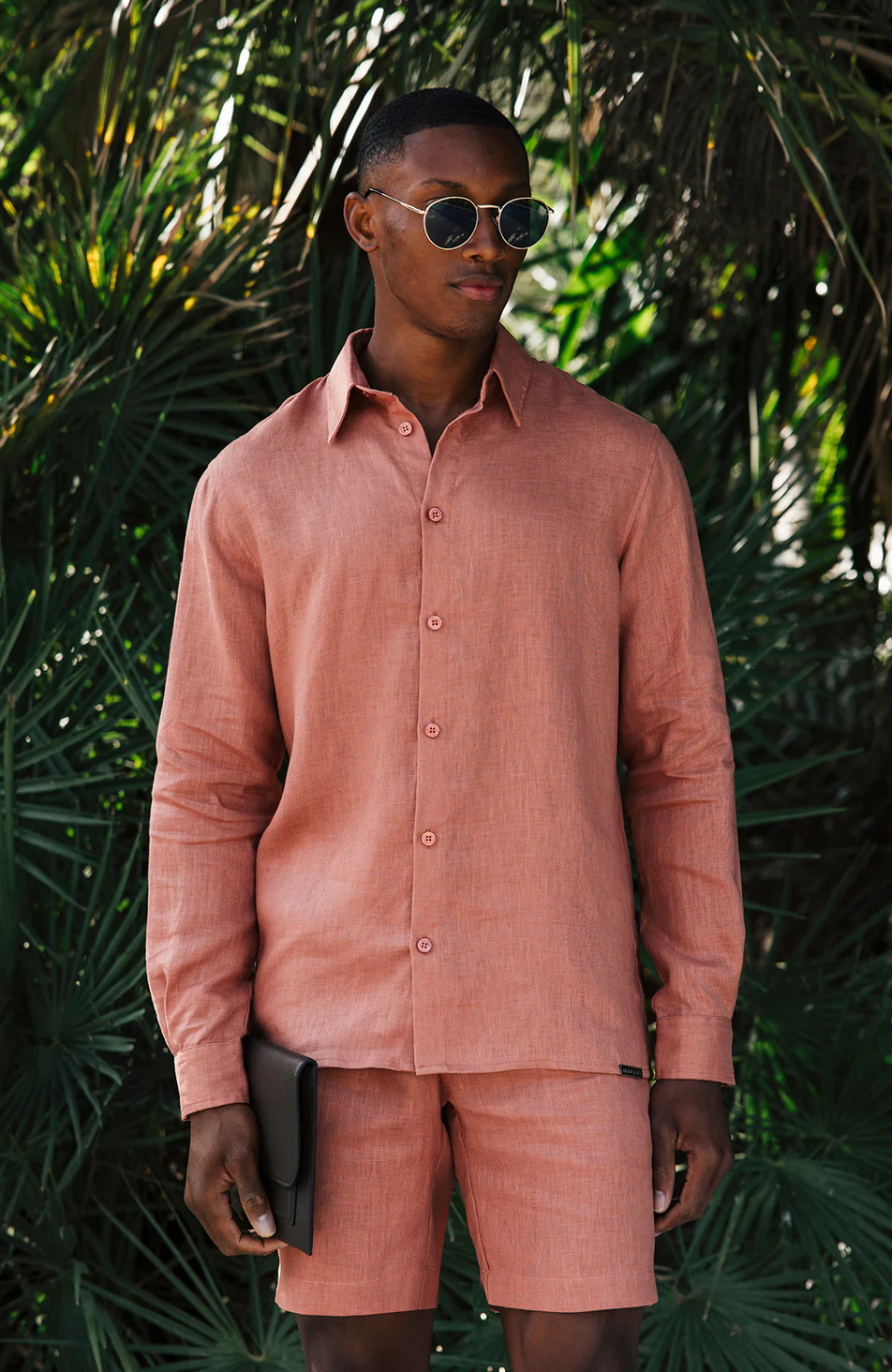 Nammos Pure Linen Tailored Shirt in Canyon - Image 3