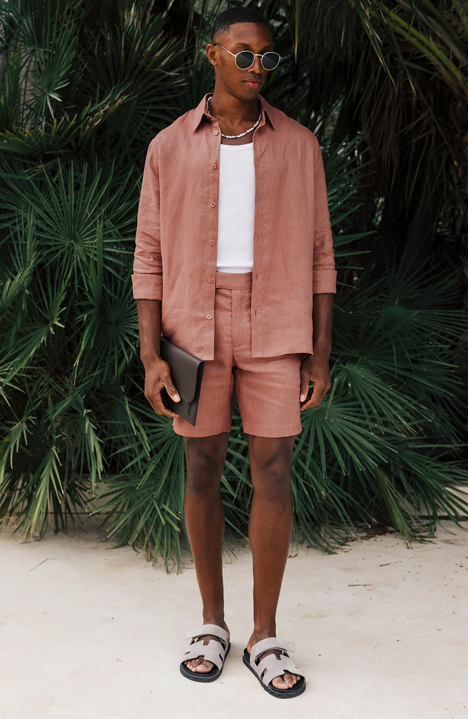 Nammos Pure Linen Tailored Shirt in Canyon - Image 4
