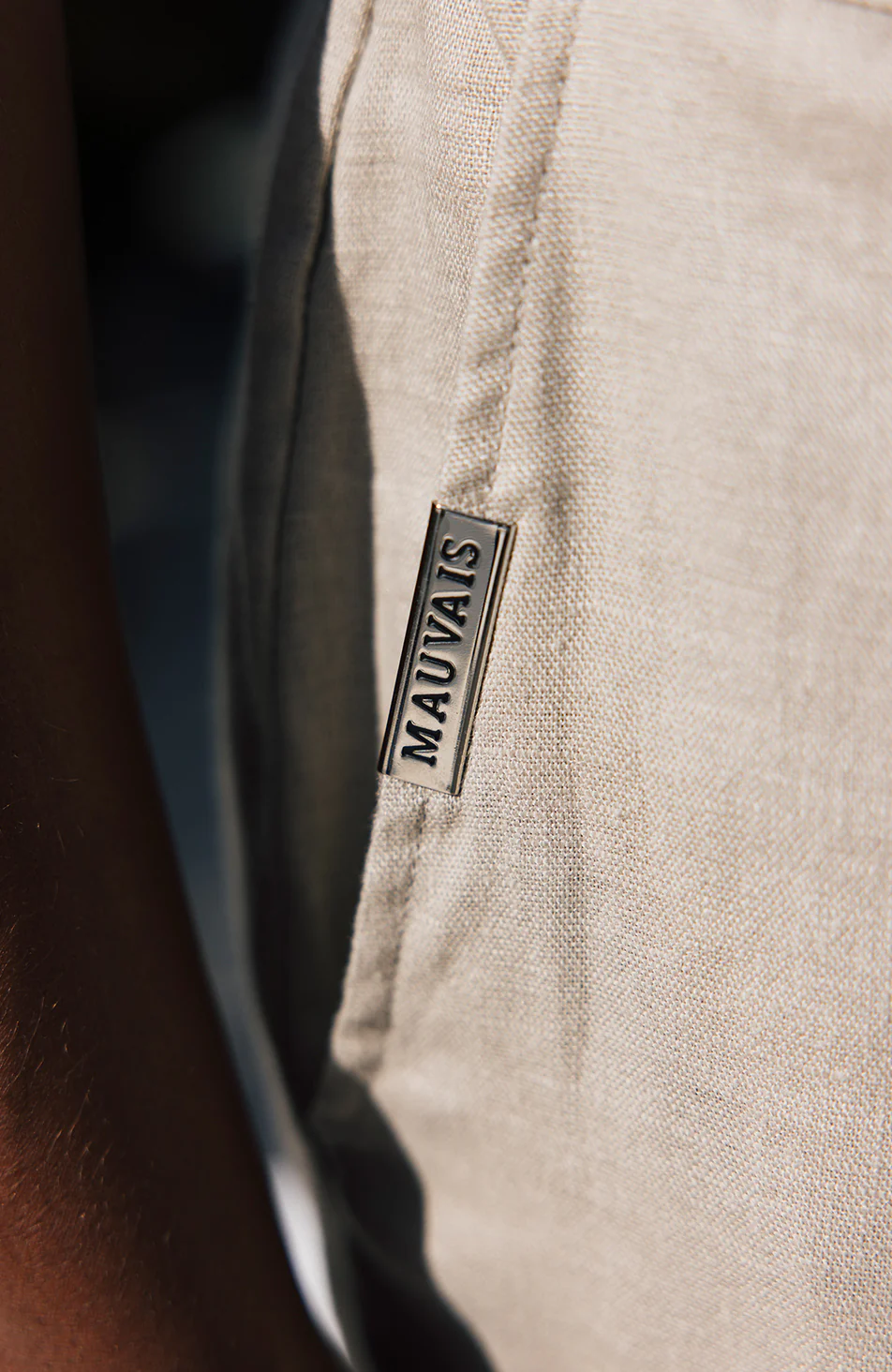 Nammos Pure Linen Tailored Trousers in Beige - Image 6