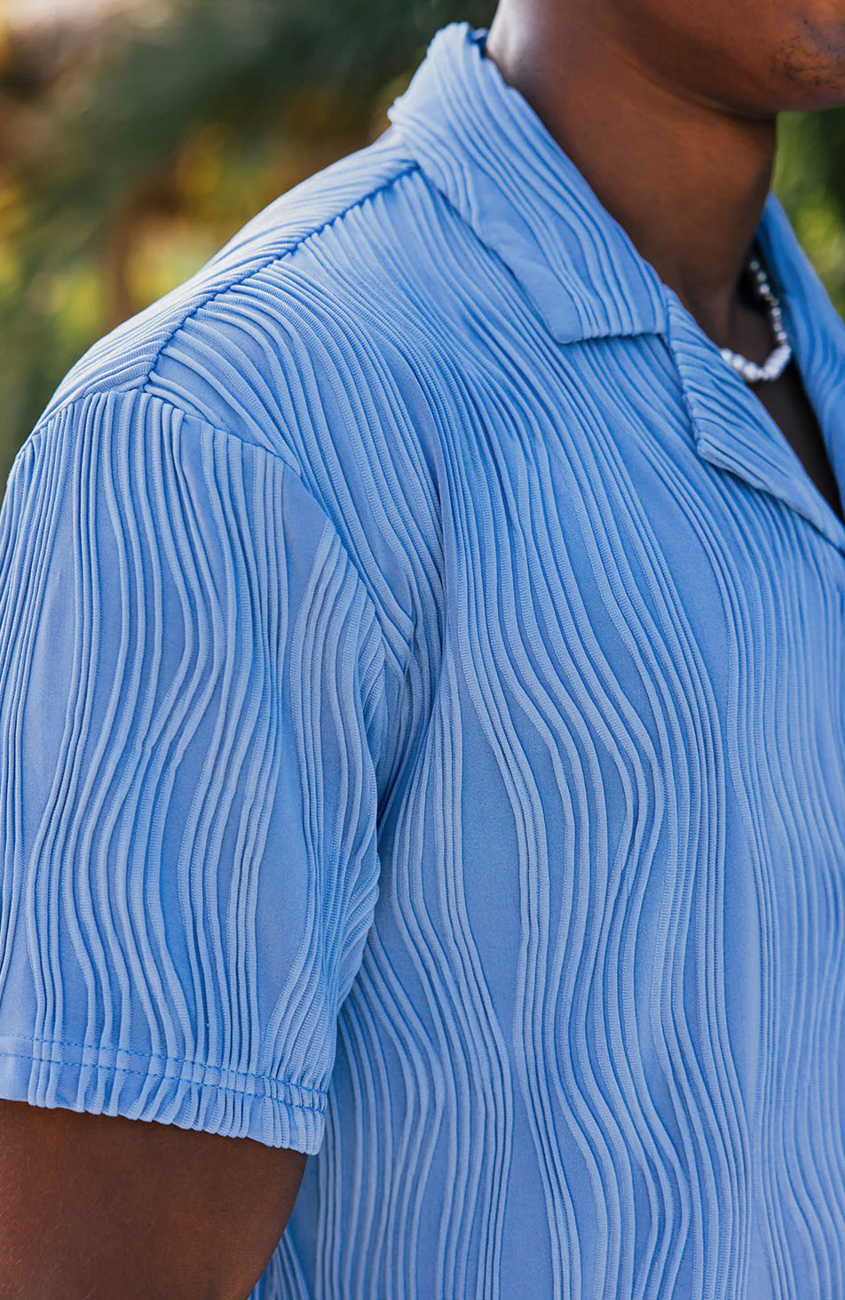 Relaxed Fit Wave Shirt in Blue - Image 4
