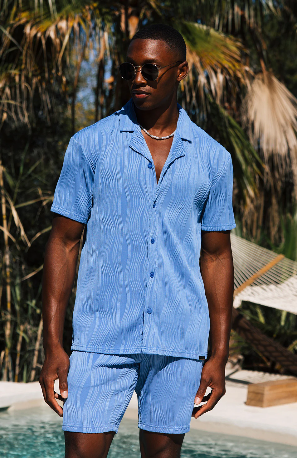 Relaxed Fit Wave Shirt in Blue - Image 6