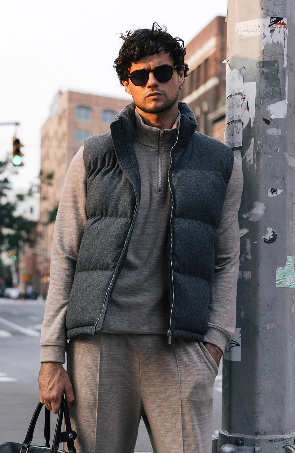 Tournelle Brushed Padded Gilet in Grey - Image 10