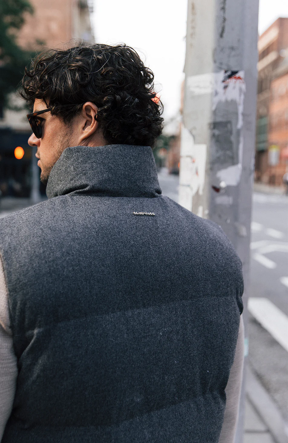 Tournelle Brushed Padded Gilet in Grey - Image 4