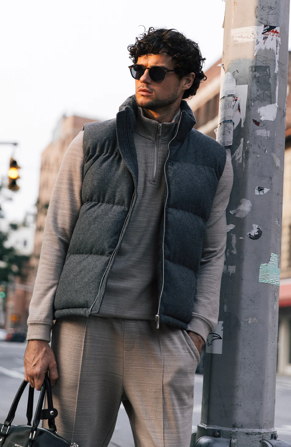 Tournelle Brushed Padded Gilet in Grey - Image 9
